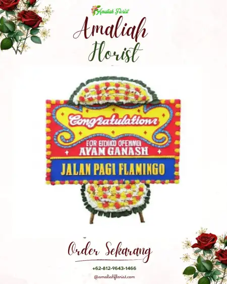 Sewa Papan Bunga Long Gelawang